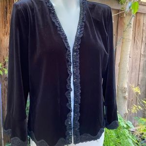 Vespucci velvet jacket with lace trim